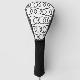 Muster für schwarze und weiße Kreise Golf Headcover
