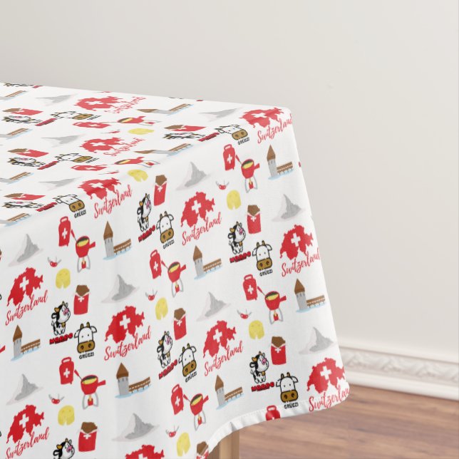 Muster für Schweizer Reisezahlen Tischdecke (Beispiel)
