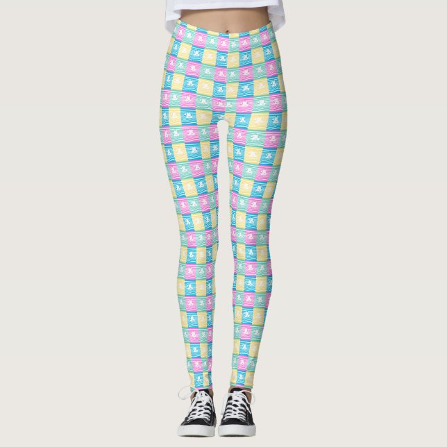 Muster für Segelschiffe Leggings (Vorderseite)