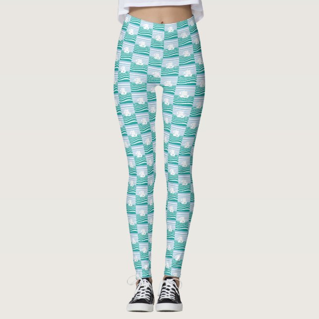 Muster für Segelschiffe Leggings (Vorderseite)