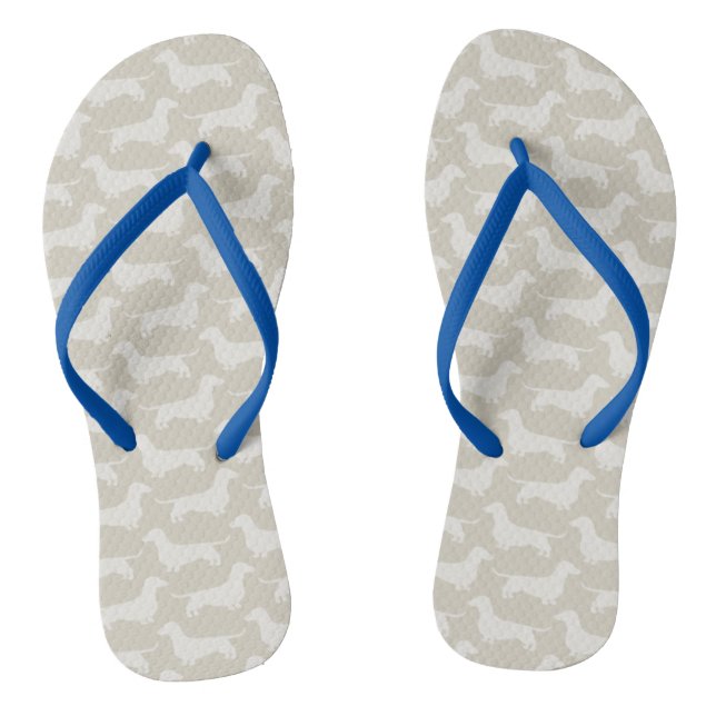 Muster für Silhouetten der Dackel Flip Flops (Fußbett)