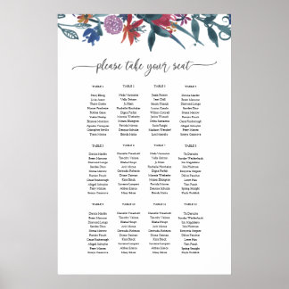 Muster für Sitzplakette Poster