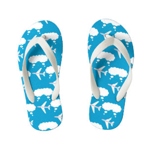 Muster für Sky Blue Airplane Kinderbadesandalen