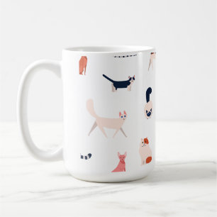 Muster für spielerische Katzen - Niedliche Feline Kaffeetasse