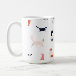 Muster für spielerische Katzen - Niedliche Feline  Kaffeetasse