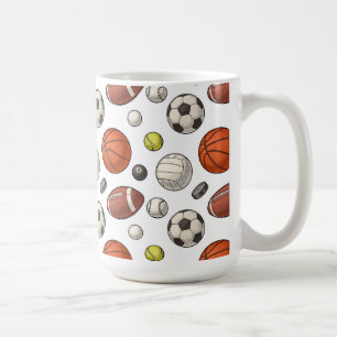 Muster für Sportgeräte Kaffeetasse