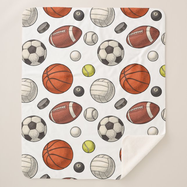 Muster für Sportgeräte Sherpadecke (Vorderseite)