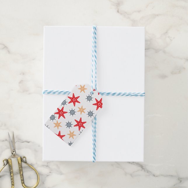 Muster für Stiere und Lenkräder Geschenkanhänger (Mit Garn)