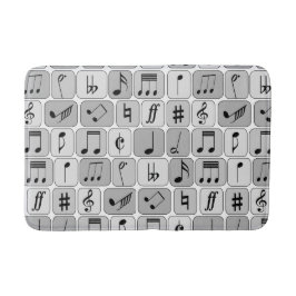 Muster für stylische monochrome geometrische Musik Badematte