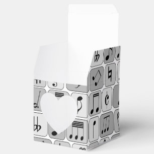 Muster für stylische monochrome geometrische Musik Geschenkschachtel