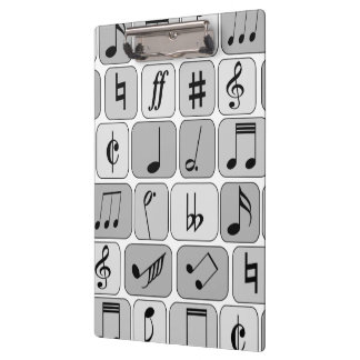 Muster für stylische monochrome geometrische Musik Klemmbrett