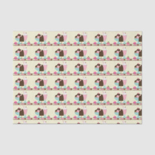 Muster für süße Eiscreme-Leckereien Seidenpapier