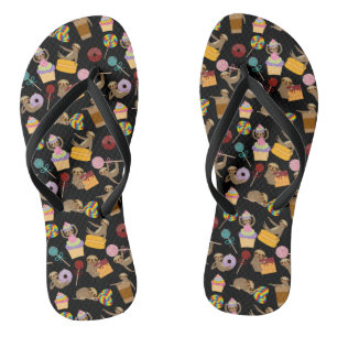 Muster für süße Leckereien Flip Flops