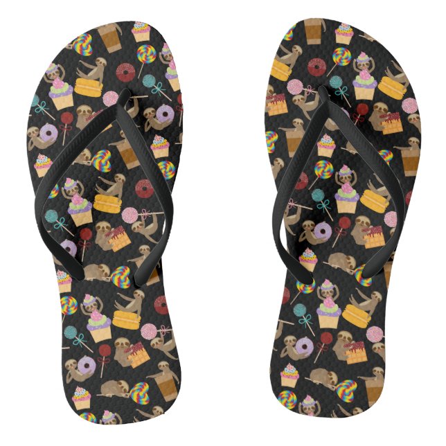 Muster für süße Leckereien Flip Flops (Fußbett)