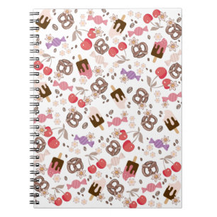 Muster für süße und salzige Leckereien Notizblock