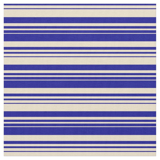 Muster für Tan und Dunkle blaue Linien Stoff (Nahaufnahme)