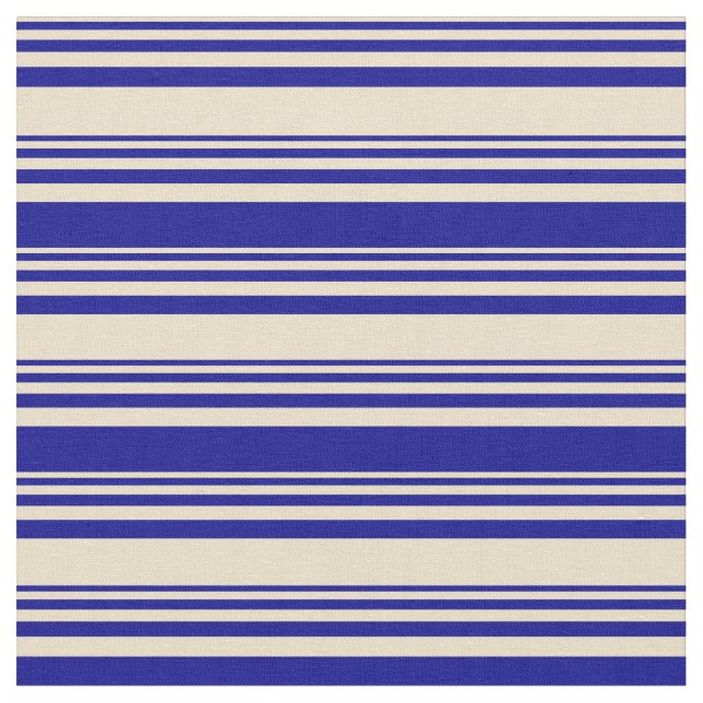 Muster für Tan und Dunkle blaue Linien Stoff (Nahaufnahme)