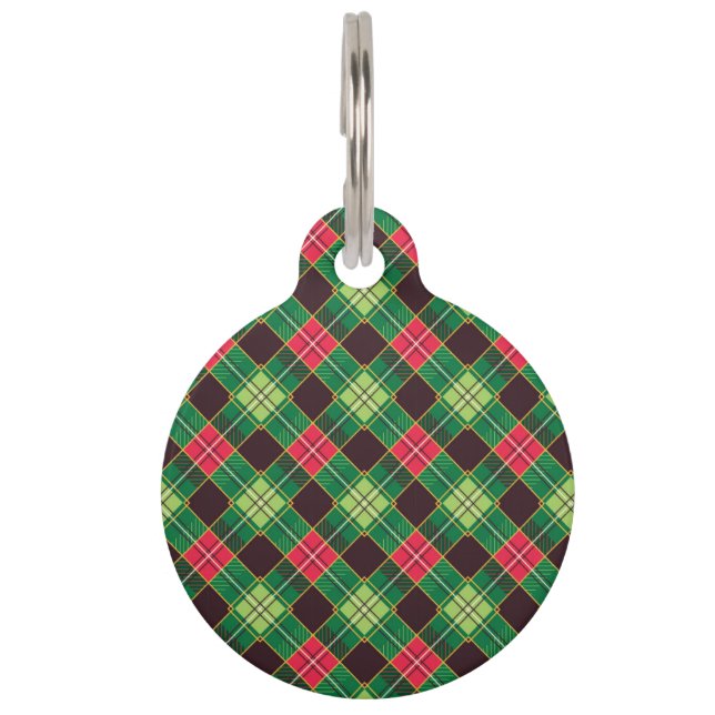 Muster für Tartan Haustiermarke (Vorderseite)