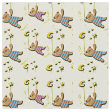 Muster für Teddybären, Mond und Sterne