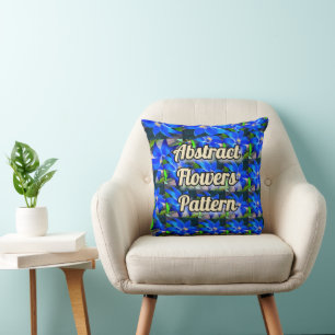 Muster für tiefe blaue Blume Kissen