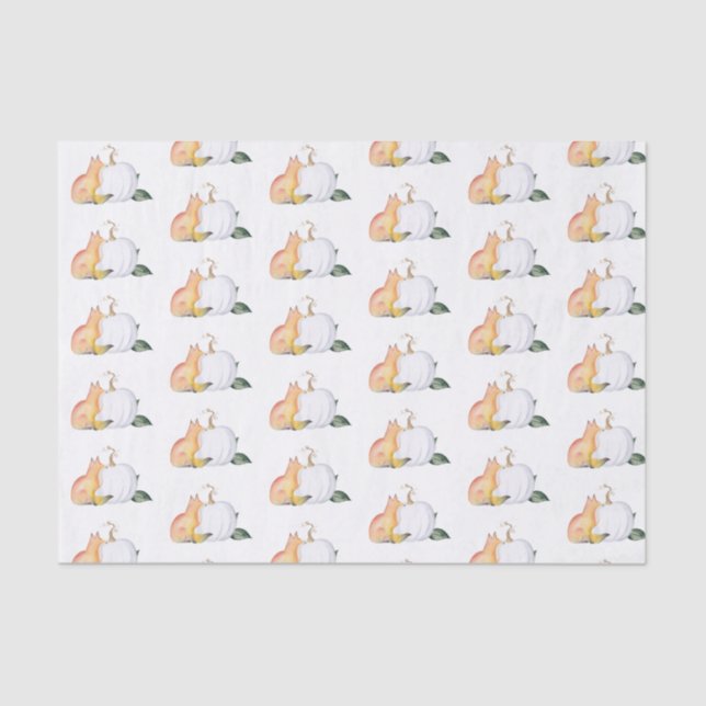 Muster für Tissue Paper Watercolor Fall Woodland Seidenpapier (Vorderseite)