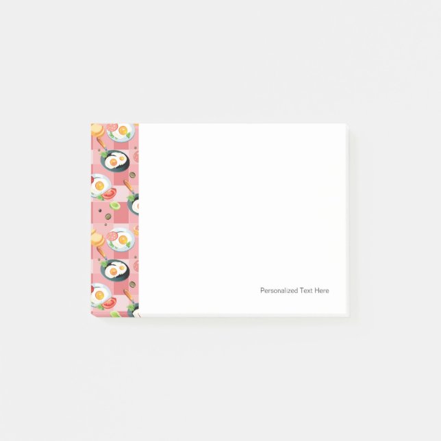 Muster für Tomaten und frittierte Eier Post-it Klebezettel (Vorderseite)