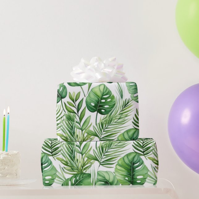 Muster für tropische Blätter Geschenkpapier (Partygeschenke)