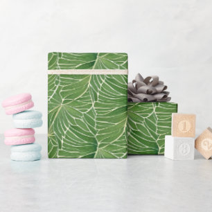 Muster für tropische Blätter in Aquarelltönen Geschenkpapier