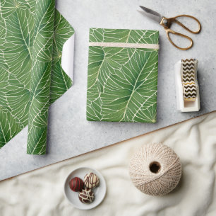 Muster für tropische Blätter in Aquarelltönen Geschenkpapier