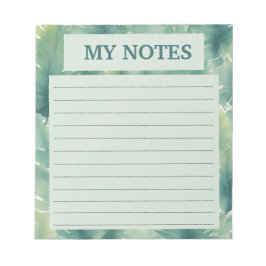 Muster für tropische Blätter Notizblock