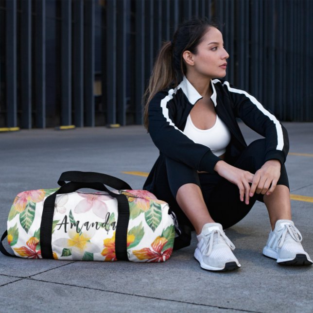 Muster für tropische Blume Personalisiert Duffle Bag (Von Creator hochgeladen)