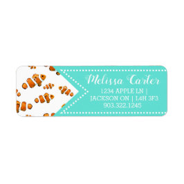 Muster für tropische Clownfische und Blasen