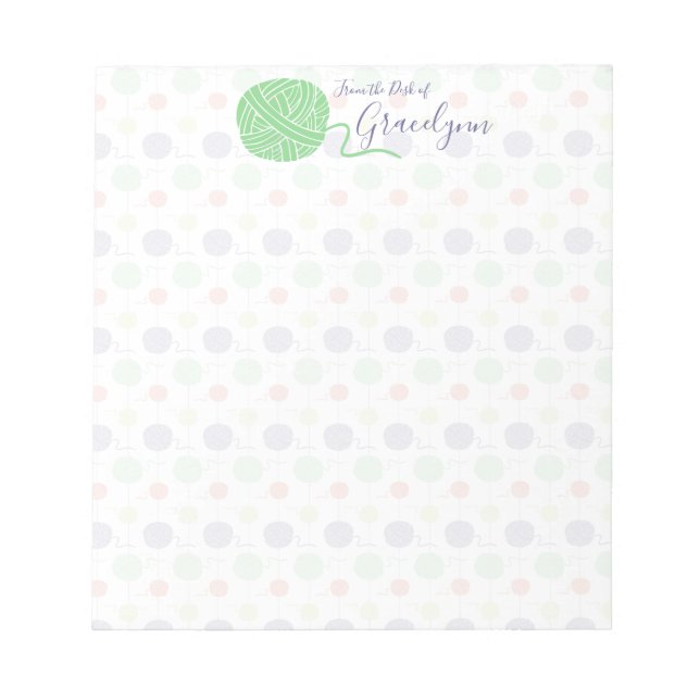 Muster für tropische Garnballen Notizblock (Vorderseite)