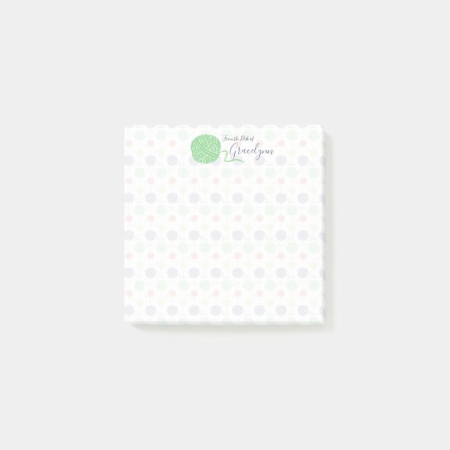 Muster für tropische Garnballen Post-it Klebezettel (Vorderseite)