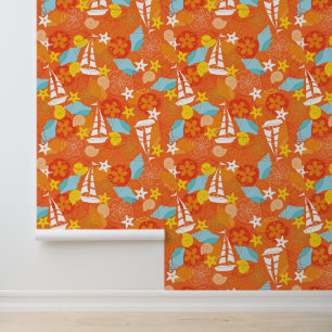 Muster für tropische Segelschiffe Tapete