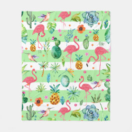 Muster für tropische Vögel und Blume Fleecedecke