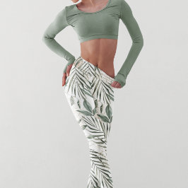 Muster für tropische Wasserfarben und Blätter und  Leggings