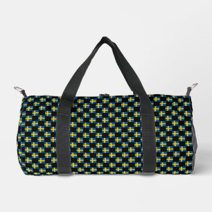 Muster für überprüfte schwedische Flaggen Duffle Bag