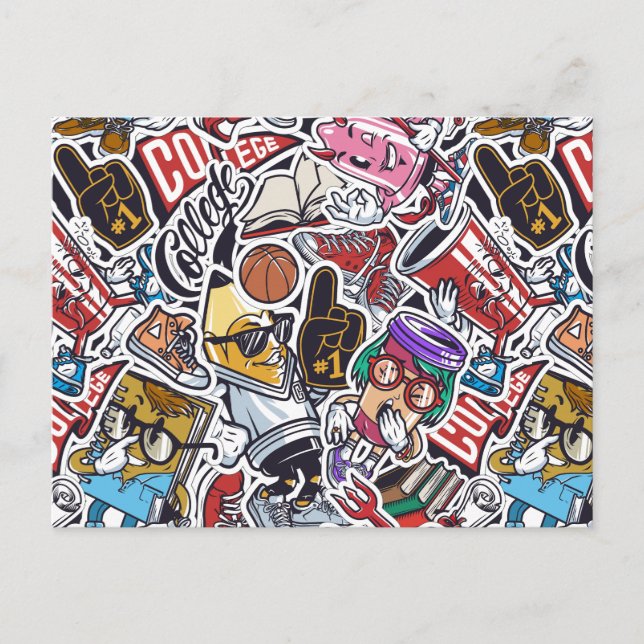 Muster für Uni-Comicen Postkarte (Vorderseite)