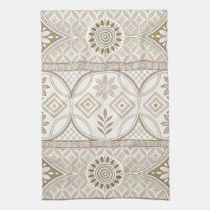Muster für verzierte geometrische Blumenmuster Geschirrtuch