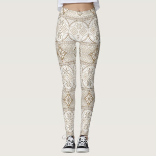 Muster für verzierte geometrische Blumenmuster Leggings
