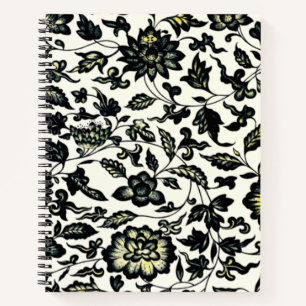 Muster für viktorianische Blumenzierkunst Notizbuch