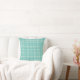 Muster für Vintage, Aquamarine grüne geometrische  Kissen (Couch)