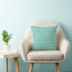 Muster für Vintage, Aquamarine grüne geometrische  Kissen (Chair)