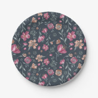Muster für Vintage Blume in Rot und Braun