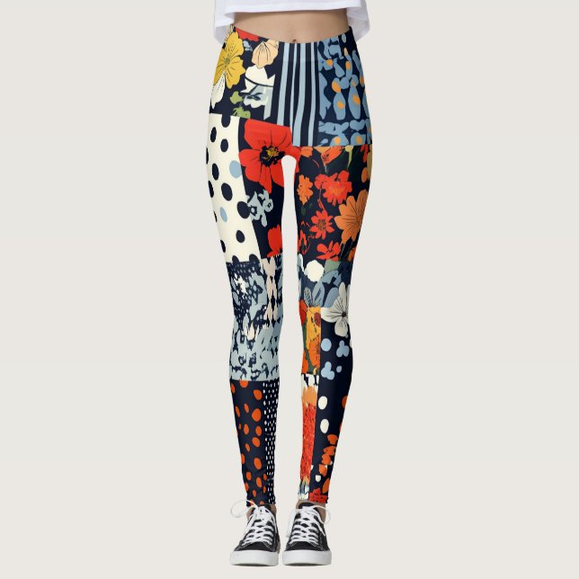 Muster für Vintage Blumenmuster (3) Leggings (Vorderseite)