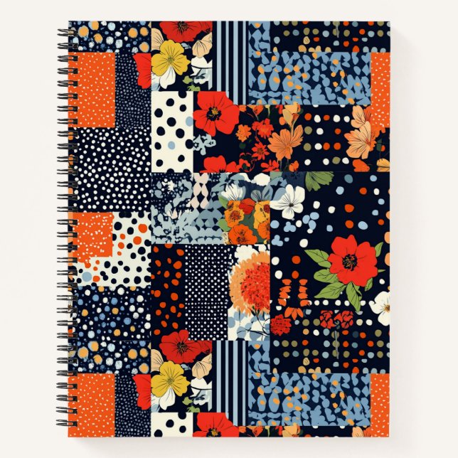 Muster für Vintage Blumenmuster (3) Notizbuch (Vorderseite)
