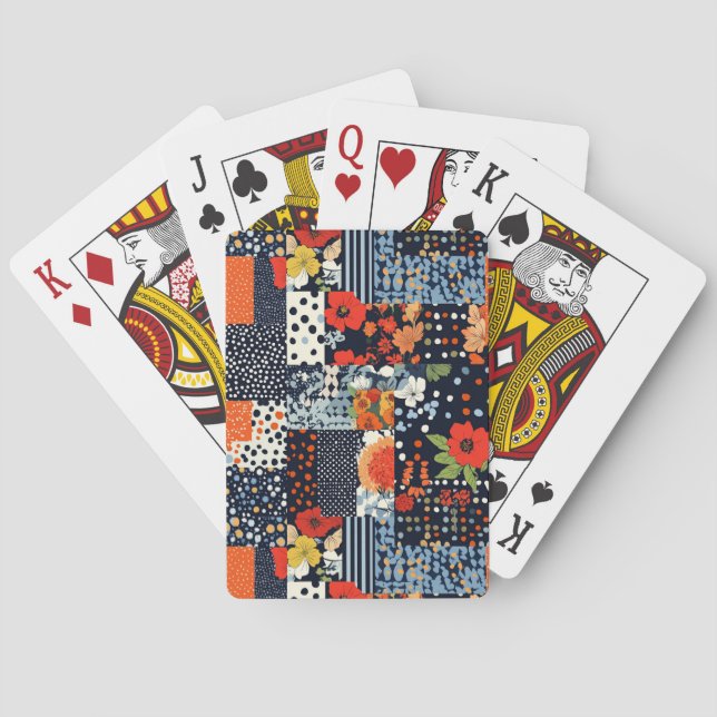 Muster für Vintage Blumenmuster (3) Spielkarten (Rückseite)