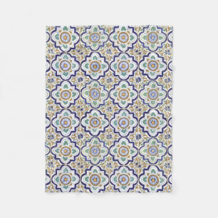 Muster für Vintage botanische Zierfliesen Fleecedecke