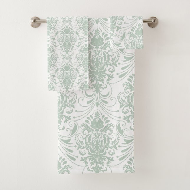 Muster für Vintage Damaskus-Körbe Badhandtuch Set (Insitu)